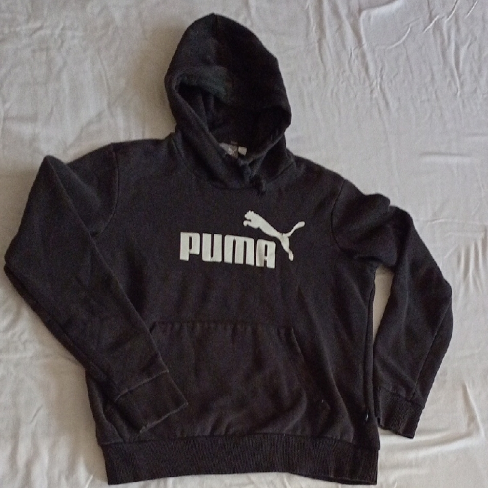 Puma Boys' Black Hoodie Sweater